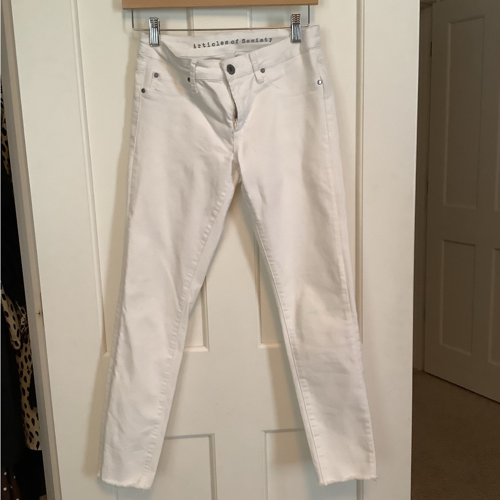 Articles Of Society Crisp White Skinny Jeans